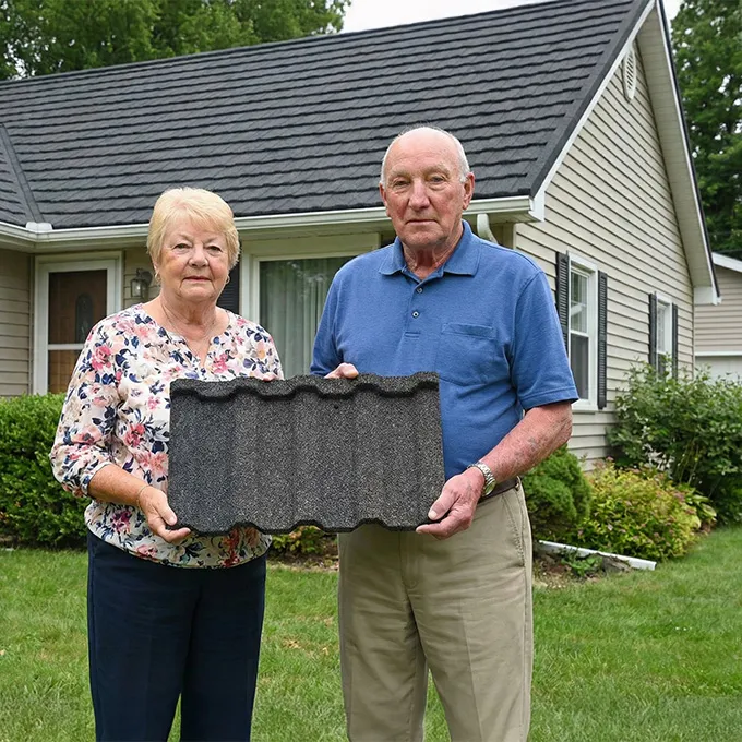 Homeowners satisfied with their roof